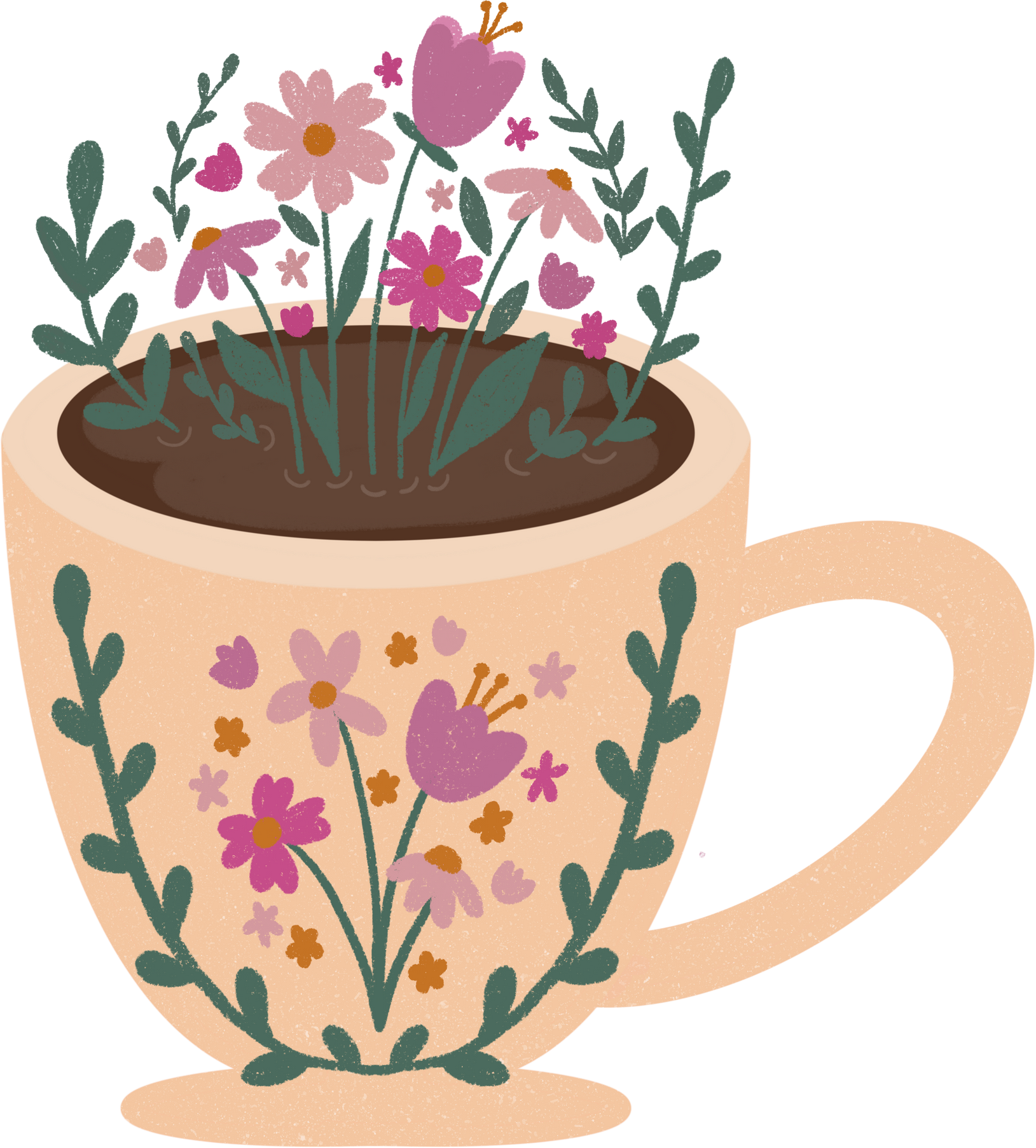 Flowers in a Cup of Coffee